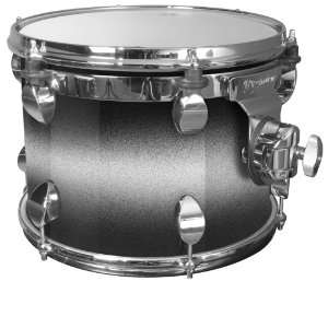   8x7 Inches Quick Tom Drum Set (Silver Sparkle) Musical Instruments