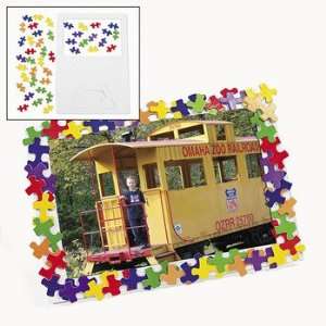 : Colorful Puzzle Piece Photo Frame Craft Kit   Craft Kits & Projects 