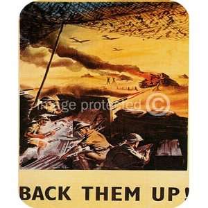  Vintage WWii British Army Military Back Them Up MOUSE PAD 
