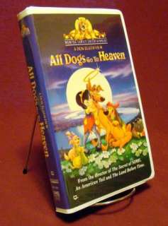 ALL DOGS GO TO HEAVEN ~ MGM 1989 Edition (VHS) White Clam Shell  