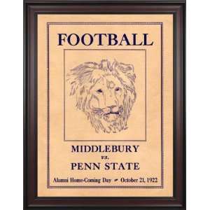   Middlebury 36 x 48 Framed Canvas Historic Football Poster Sports