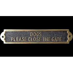   Wall Plaques, Dogs Please Close The Gate Wall Plaque
