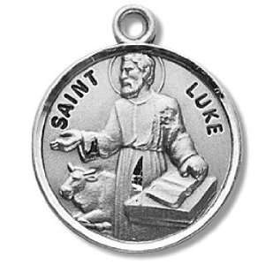 St. Luke   Sterling Silver Medal (20 Chain)