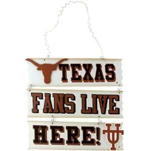  Texas Longhorns Fans Live Here Sign: Sports & Outdoors