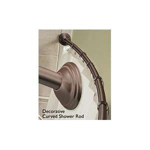   Oil Rubbed Bronze Adjustable Curved Shower Curtain Rod: Home & Kitchen