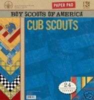 Boy Cub Scout 2 Sided 12x12 Scrapbooking Paper Pad K&Co  