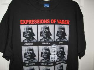 Star Wars Expressions of Darth Vader T Shirt RARE S  