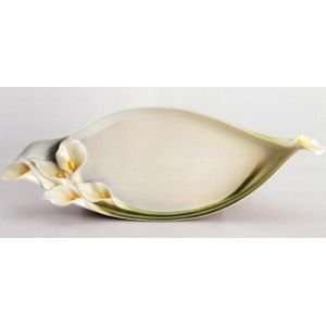    Franz Porcelain Serenity Calla Lily Design Tray
