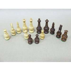  Wooden Chess Men Mughal Aftab Carved Chessmen Chess Set 