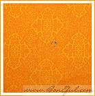 BOOAK Fabric Hallmark Damask Toile Retro Gold Yellow Orange Flower 