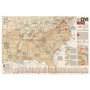  National Geographic RE00620347 Map Of Battles Of The Civil 