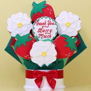 Thank You Berry Much Cookie Bouquet   7 Pieces  Grocery 