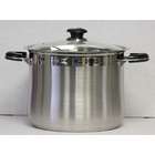 Prime Pacific 16 QT 18/10 Stainless Steel Stock Pot. Glass Lid