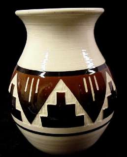 Black Hills Pottery SD Gerald Black Tailed Deer Vase EX  