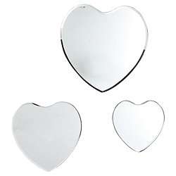 Buy Set Of 3 Heart Mirrors from our Mirrors range   Tesco