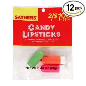 Sathers Candy Lipstk, 0.48 Ounce Bags (Pack of 12)  