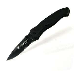 Smith & Wesson SWATLBS Large Serrated Assisted Opening Knife, Black