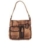   Brushstroke Winnie Triple Pocket Medium Shoulder Bag   Color Brown