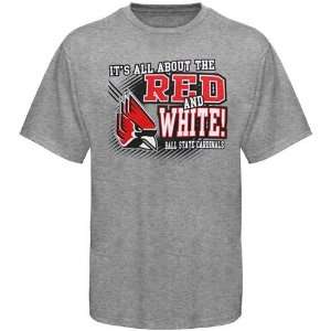  NCAA Ball State Cardinals Ash All About T shirt Sports 