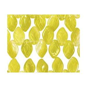  Czech Glass Olive Quartz Leaf Drop 8x12mm Beads Arts 