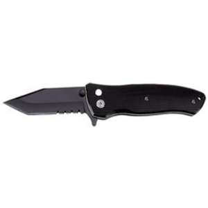 New Maxam Patented Button Lock Knife Spring Assisted Opening Serrated 