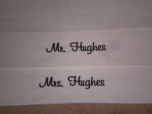 MR. AND MRS. EMBROIDERED PILLOW CASE SET  