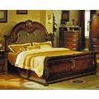 Acme California King Size Sleigh Bed in Brown Cherry Finish