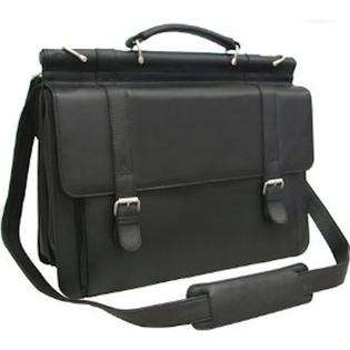 American Procurement Black Leather Executive Briefcase 