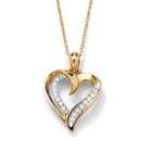 PalmBeach Jewelry Diamond Heart Shaped Pendant