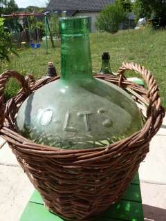 Antique French Wine Carboy Demijohn Bottle wine 10 L made in FRANCE 