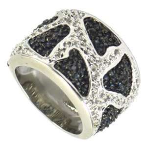  Sapphire & Clear Pave Ring Jewelry