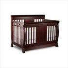 convertible wood baby crib set w toddler rail in white