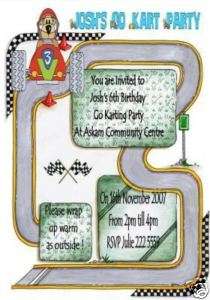 Go Kart Racing Cars Party Invitations Invites  
