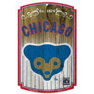  Chicago Cubs Cooperstown 11x17 Wood Sign Cubby Bear Sign 