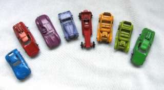 Vintage Tootsie Toy Lot of 8 Roadster, Jaguar, Fiat, MG  