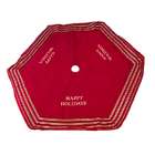 Seasons Designs 56 Red Happy Holidays Christmas Tree Skirt with 