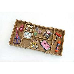 Wood 20 Inch Expandable Junk Drawer Organizer  Lipper For the Home 
