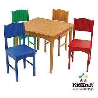 Nantucket Honey Table and Primary Chairs  Kidkraft Baby Furniture 