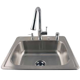    Drop in Stainless Sink and Chrome Faucet Combo 