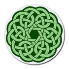 Carsons Collectibles Round Mousepad of Green Ornate Celtic Knot 