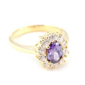    Ring plated gold Victorina amethyst.   Taille 56 Jewelry