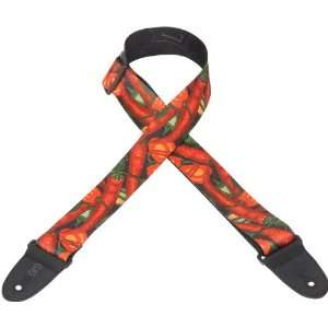  Levys Red Hot Peppers Guitar Strap: Musical Instruments