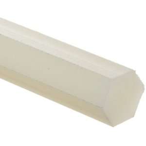 Wear Resistant Slippery Extruded Nylon 6/6 Hex Bar, Smooth, ASTM 