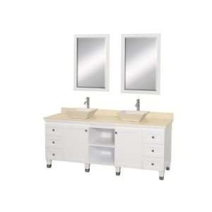   WC CG5000 72W TI BPS 72 Vanity Set W/ Ivory Top & Bone Porcelain Sink