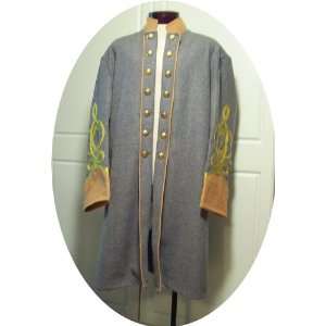  Civil War Confederate Cavalry Officers Frock Coat Size 46 