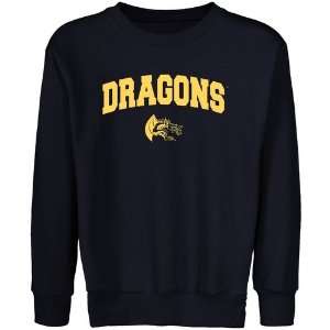   Drexel Dragons Youth Navy Blue Logo Arch Crew Neck Fleece Sweatshirt