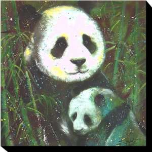  Love by Stephen Fishwick Custom Canvas Panda Giclee (Ready 