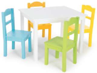 White Table and 4 Chair Set   Tot Tutors   