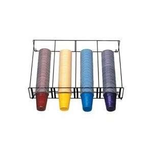   Overhead Wire Rack Cup Dispenser   4 Section
