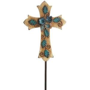  Distressed Ivory Cross Garden Stake Case Pack 2   912271 